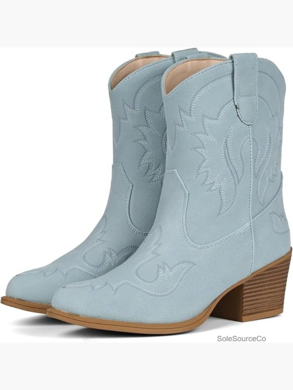 Women's Ankle Cowgirl Boots Pointed Toe Short Western Booties